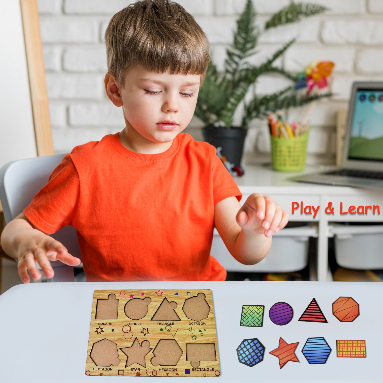 Wooden Triangles Puzzle Learning Educational Board (1 Set  2820 Cm) Wooden Triangles Puzzle Learning Educational Board (1 Set  2820 Cm)